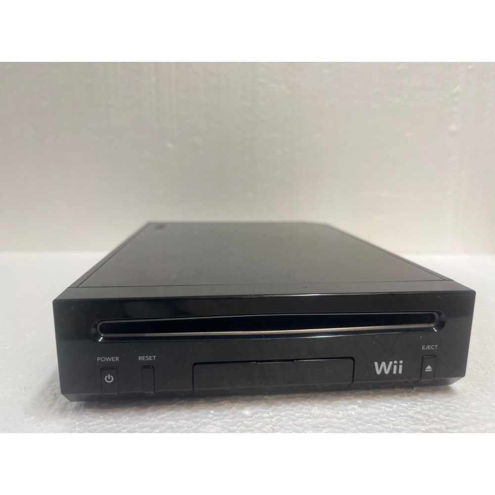 Nintendo Wii RVL-101 Console Black w/‎ 3 games Tested Working